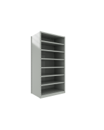 Closed Shelving, 8 Shelves, perforated posts (48"W x 12"D x 75"H)