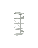 Open Shelving (Add-On), 5 Shelves, perforated posts (36"W x 24"D x 87"H)