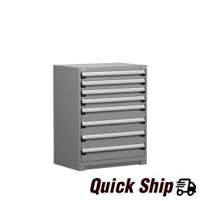 Heavy-Duty Stationary Cabinet (with Compartments), 8 Drawers (36"W x 24"D x 46"H) [Modern Gray 745]